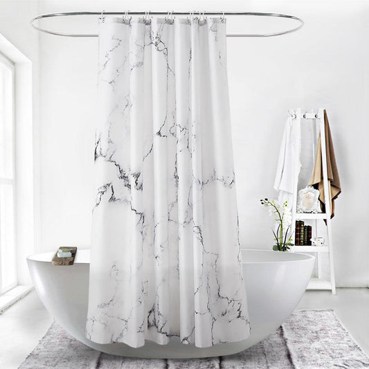 Marbled Polyester Waterproof Shower Curtain - Pacisia