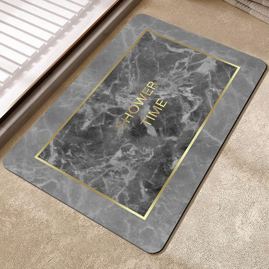 Marbling Bathroom Entrance Absorbent Floor Mat Household Quick-drying Diatom Ooze Floor Mat - Pacisia