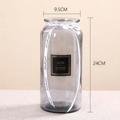 Mini Straight Transparent Glass Vase Ornaments Flower Arrangement Hydroponic Vase - Pacisia