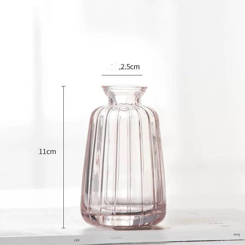 Mini Vase Flower Transparent Color Flower Arrangement Decoration - Pacisia