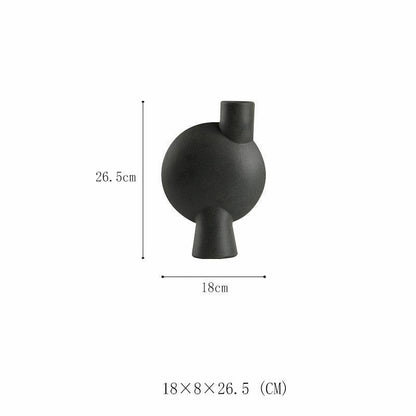 Minimalist Ceramic Vase Wabi-Jifeng Desktop Flower Arrangement - Pacisia