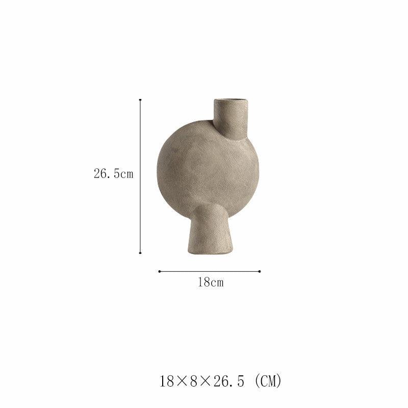 Minimalist Ceramic Vase Wabi-Jifeng Desktop Flower Arrangement - Pacisia