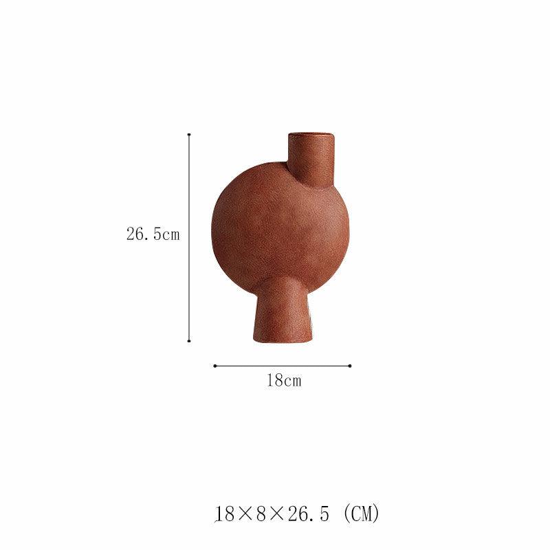 Minimalist Ceramic Vase Wabi-Jifeng Desktop Flower Arrangement - Pacisia