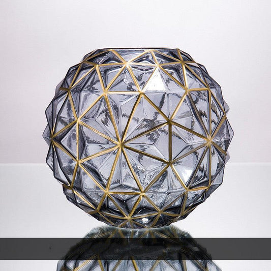 Minimalist Glass Vase Home Decoration Hydroponic Flowers Dry Flower Living Room Decor Geometry Creative Simple Concise Ornaments - Pacisia