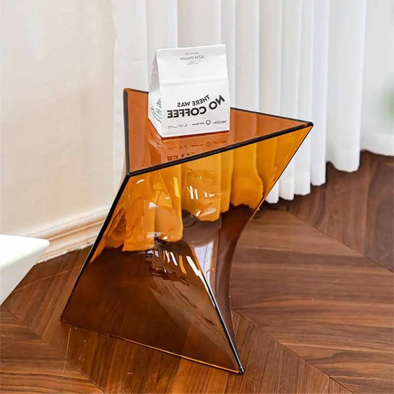 Minimalist Modern Coffee Tables Decoration Living Room Accessories Transparent Sofa Side Table Geometric Bedroom Corner Tables - Pacisia