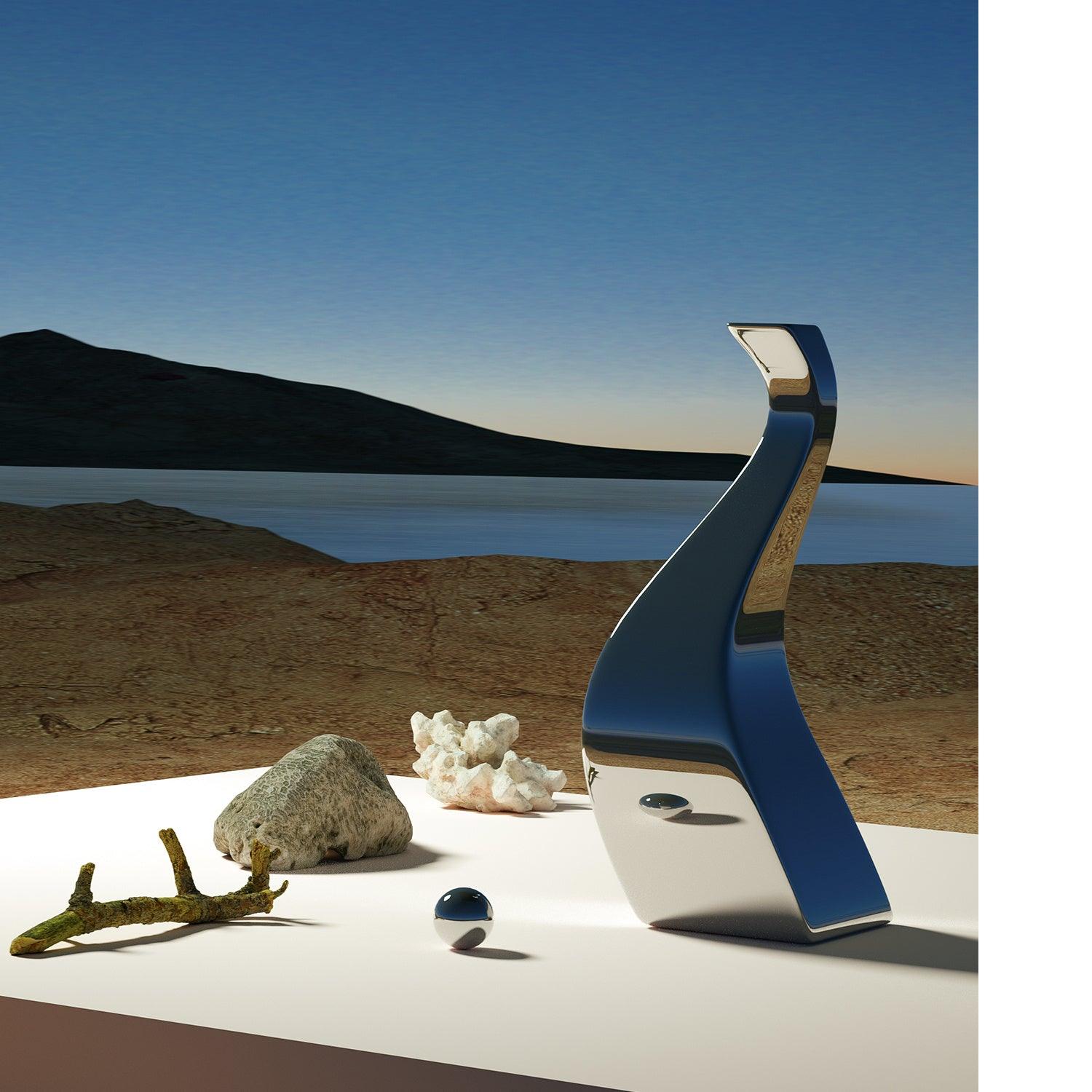 Mirror Silver Vase Ceramic Design Sense Electroplating - Pacisia