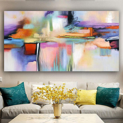 Modern Abstract Canvas Wall Art - Customizable Prints for Living Room Decor - Pacisia