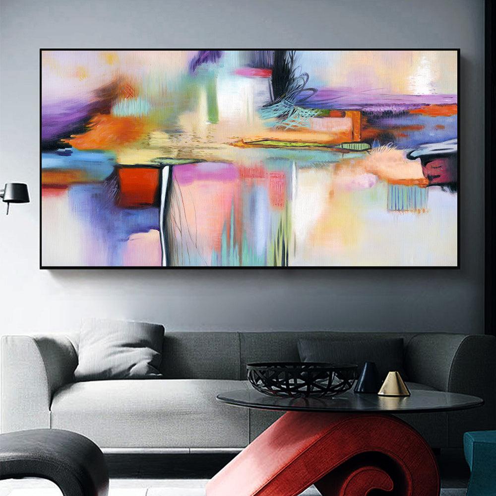 Modern Abstract Canvas Wall Art - Customizable Prints for Living Room Decor - Pacisia