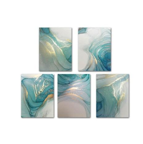 Modern Abstract Liquid Fluid Art - Canvas Wall Picture for Living Room Decor - Pacisia