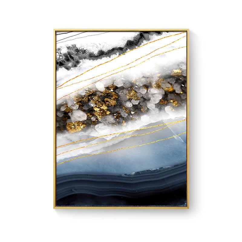 Modern Abstract Marble Crystal Lines Canvas Painting - Living Room Wall Art Decor - Pacisia
