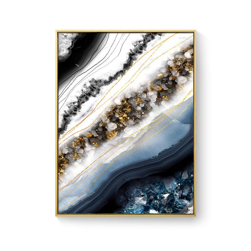 Modern Abstract Marble Crystal Lines Canvas Painting - Living Room Wall Art Decor - Pacisia