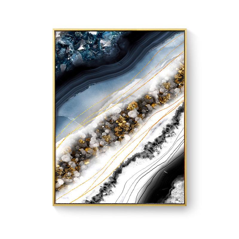 Modern Abstract Marble Crystal Lines Canvas Painting - Living Room Wall Art Decor - Pacisia