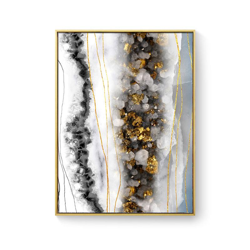 Modern Abstract Marble Crystal Lines Canvas Painting - Living Room Wall Art Decor - Pacisia