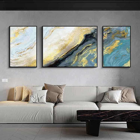 Modern Abstract Triptych Canvas Art - Living Room Decoration - Pacisia