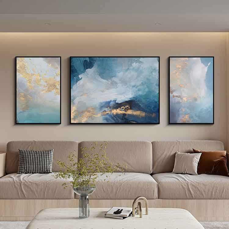 Modern Abstract Triptych Canvas Art - Living Room Decoration - Pacisia