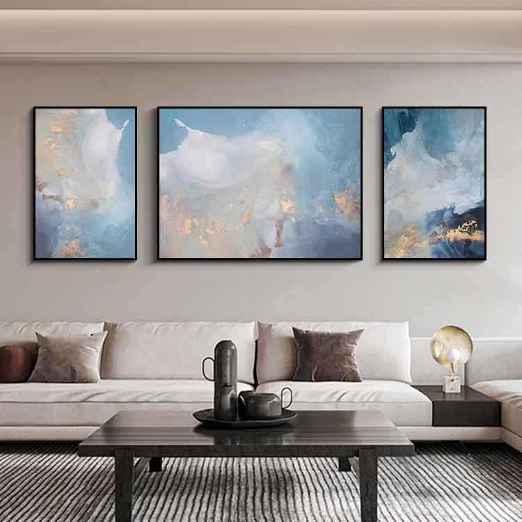 Modern Abstract Triptych Canvas Art - Living Room Decoration - Pacisia