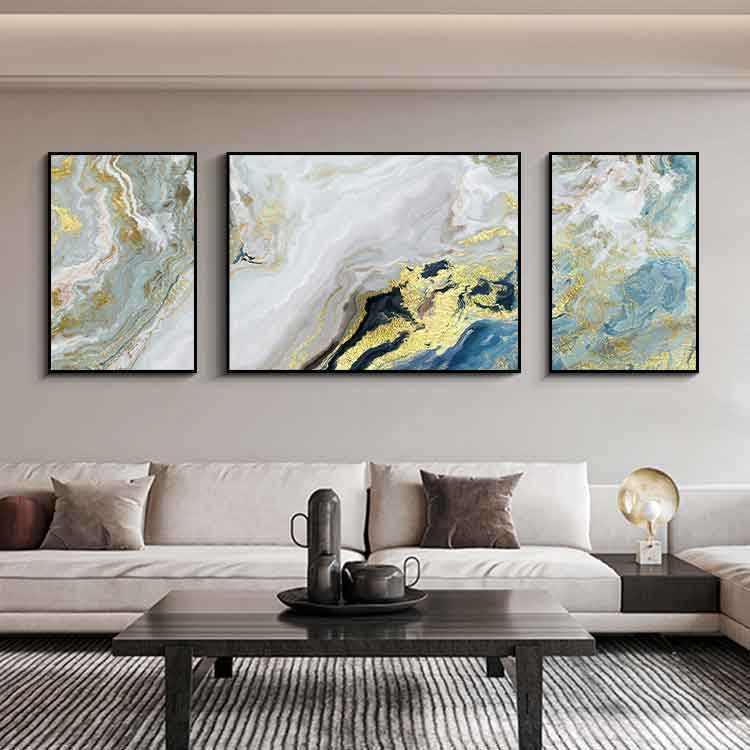 Modern Abstract Triptych Canvas Art - Living Room Decoration - Pacisia