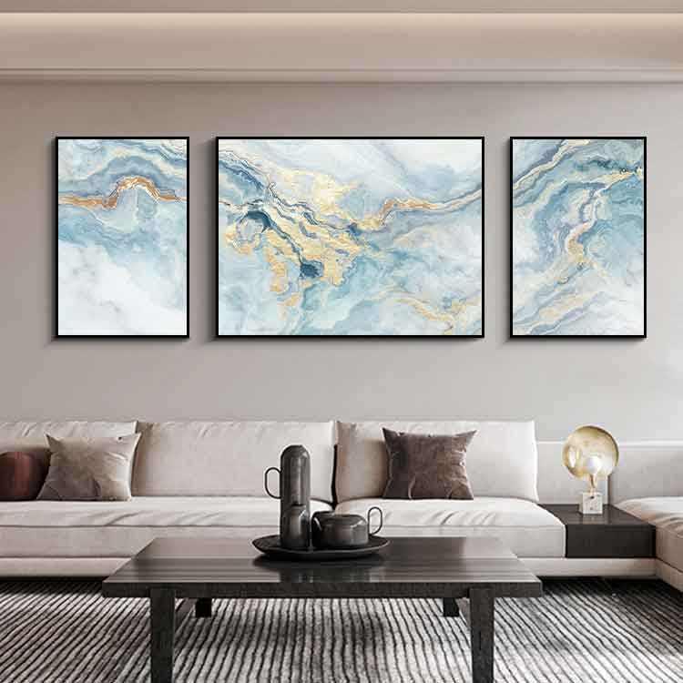 Modern Abstract Triptych Canvas Art - Living Room Decoration - Pacisia