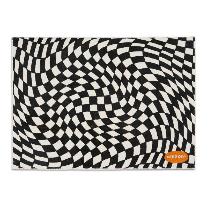 Modern And Minimalist Living Room Carpet With Light Luxury Checkerboard Pattern - Pacisia