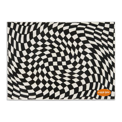 Modern And Minimalist Living Room Carpet With Light Luxury Checkerboard Pattern - Pacisia