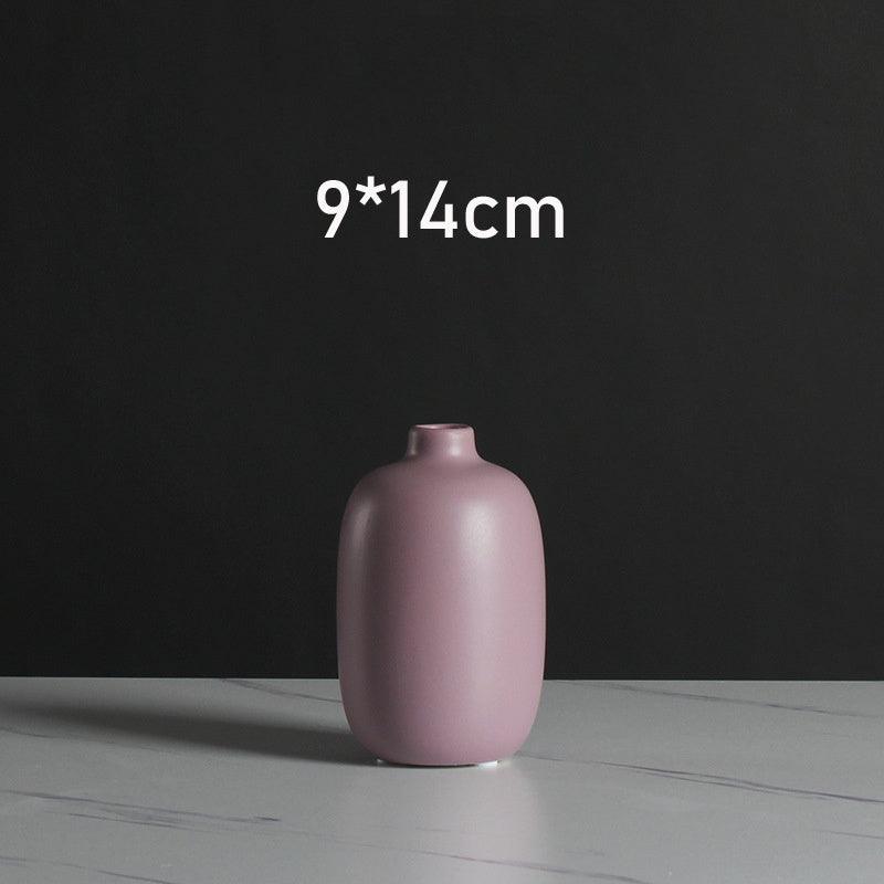 Modern And Simple Ceramic Small Vase With Dried Flowers And Creative Soft Decoration - Pacisia