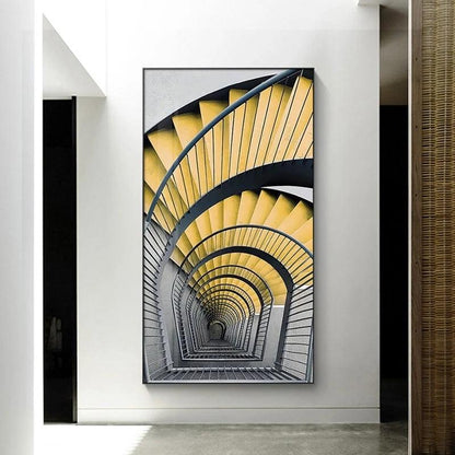 Modern Architectural Canvas Wall Art - Bright and Minimalist Decorative Poster - Pacisia