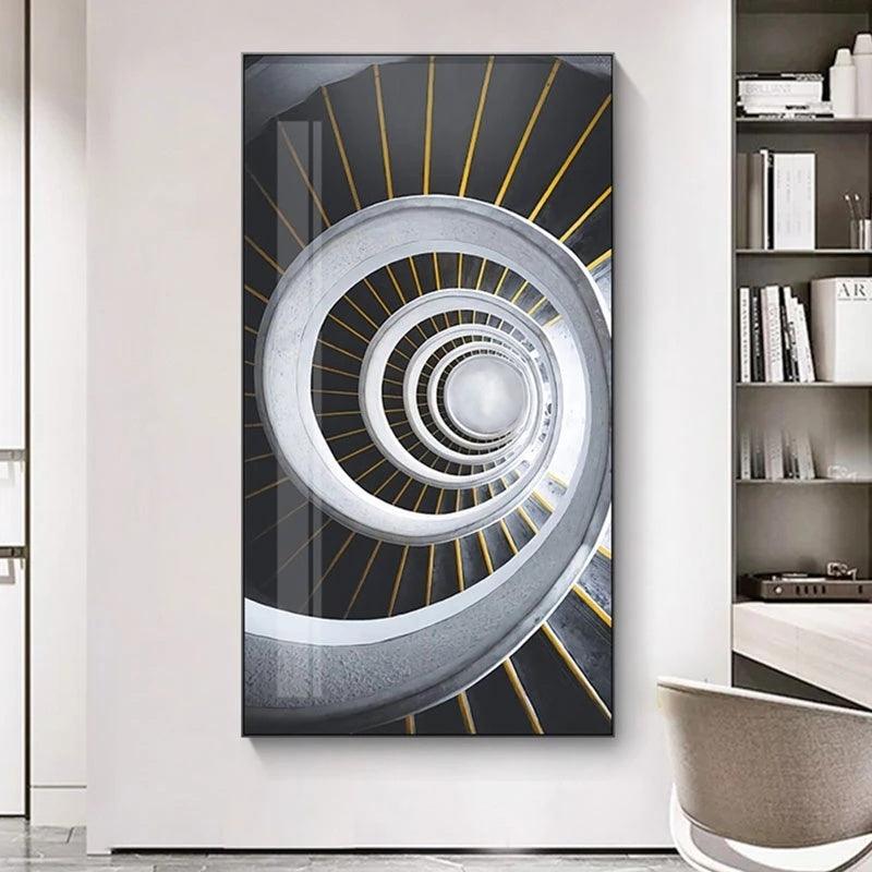 Modern Architectural Canvas Wall Art - Bright and Minimalist Decorative Poster - Pacisia