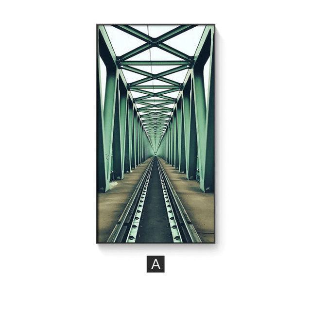 Modern Architectural Canvas Wall Art - Bright and Minimalist Decorative Poster - Pacisia