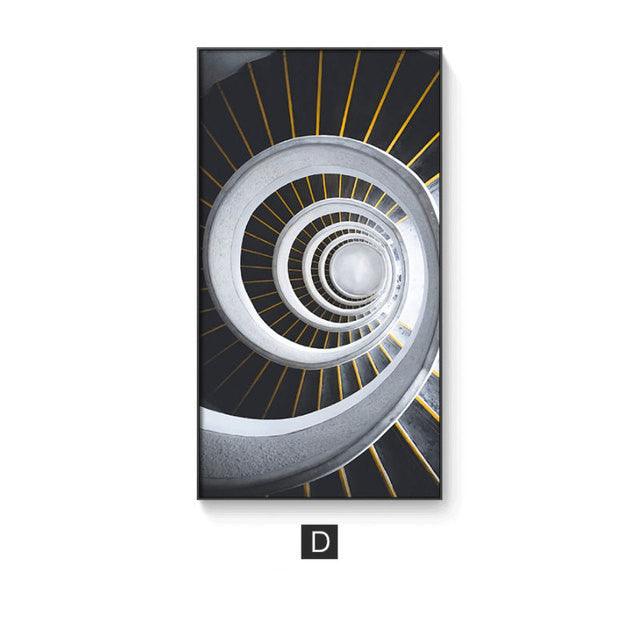 Modern Architectural Canvas Wall Art - Bright and Minimalist Decorative Poster - Pacisia