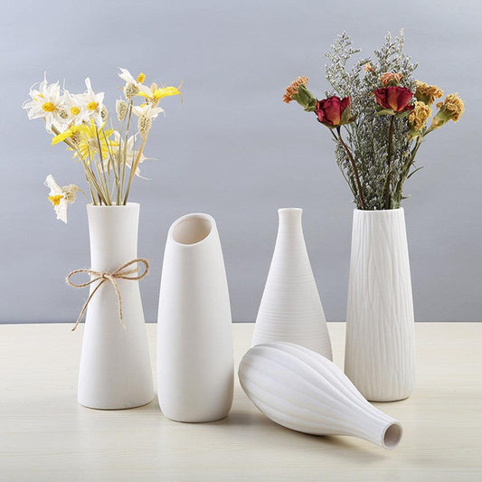 Modern Ceramic Vase Creative Fashion White - Pacisia