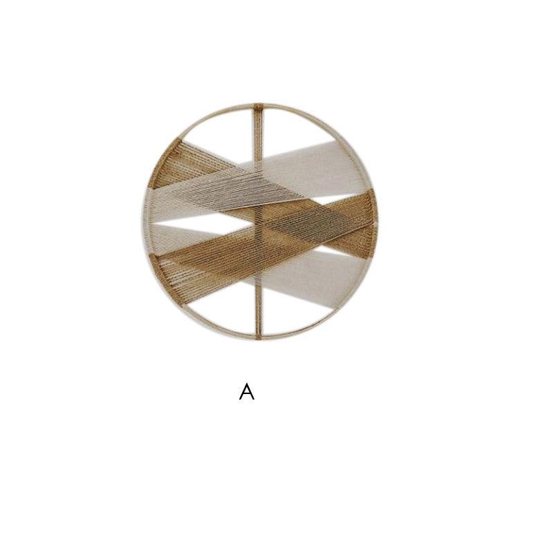 Modern Cotton Linen Woven Round Wall Decor Tapestry - Pacisia