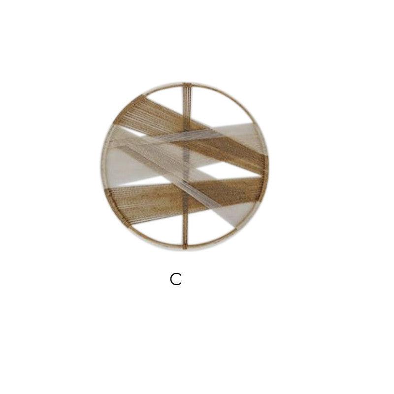 Modern Cotton Linen Woven Round Wall Decor Tapestry - Pacisia