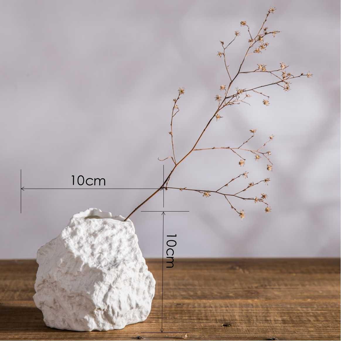 Modern Creative Gifts Accessories Home Decoration Marble Ceramic Stone Flower Vase For Ornaments - Pacisia