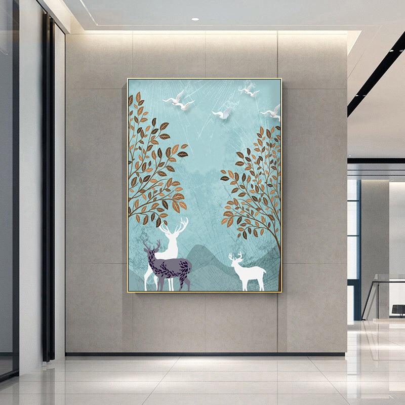 Modern Forest Landscape Living Room Wall Painting - Canvas Art Three-Piece Set - Pacisia