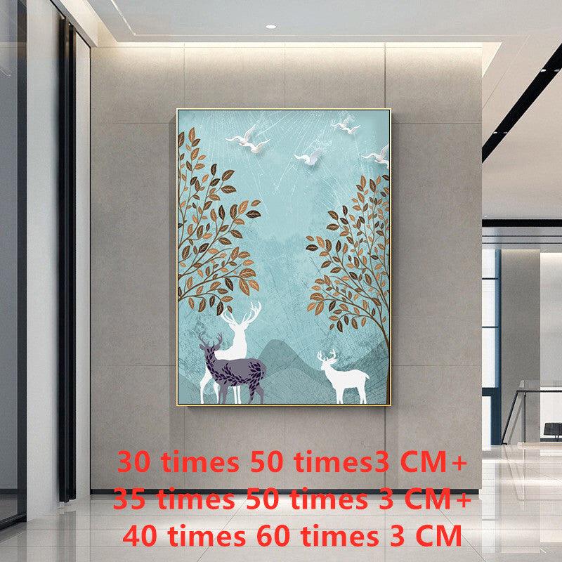 Modern Forest Landscape Living Room Wall Painting - Canvas Art Three-Piece Set - Pacisia