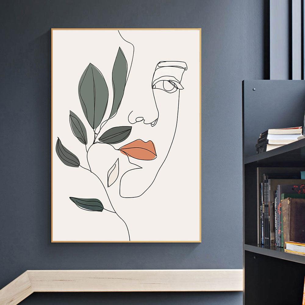 Modern Framed and Frameless Decorative Canvas Wall Art - Minimalist Floral Designs - Pacisia