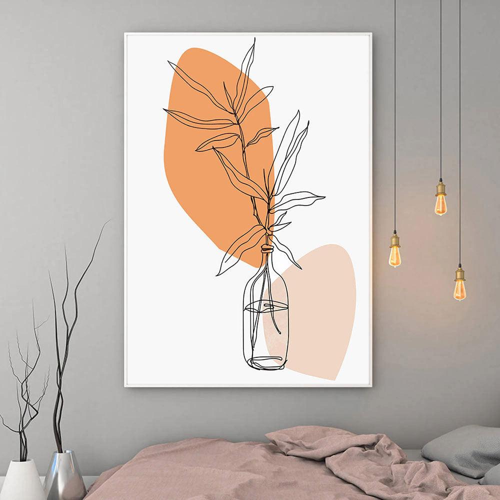 Modern Framed and Frameless Decorative Canvas Wall Art - Minimalist Floral Designs - Pacisia
