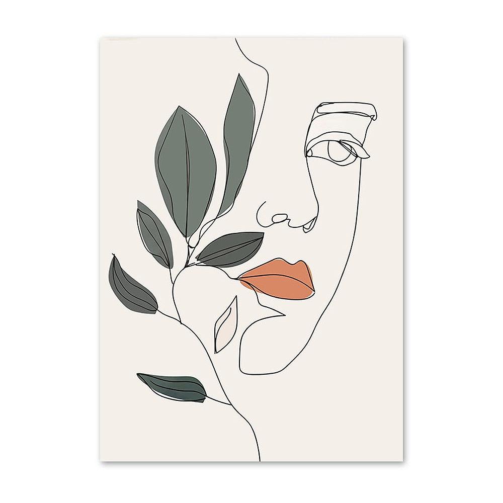 Modern Framed and Frameless Decorative Canvas Wall Art - Minimalist Floral Designs - Pacisia