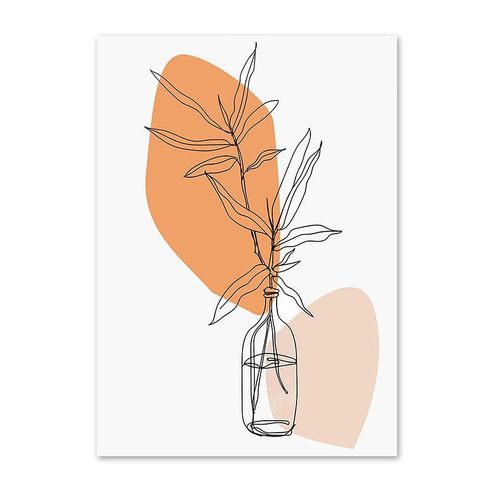 Modern Framed and Frameless Decorative Canvas Wall Art - Minimalist Floral Designs - Pacisia