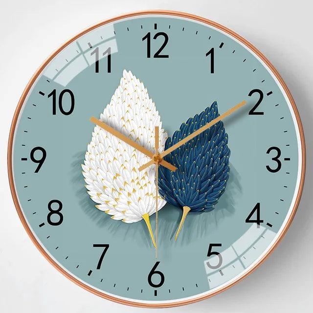 Modern Simple Punctuality Quartz Wall Clock Light Shadow Geometric Design Silent Movement Living Room Bedroom Decor Pendant - Pacisia