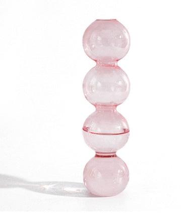 Modern Glass Bubble Vase Art Colored Transparent Small Bottle Decorative Flower Pot - Pacisia