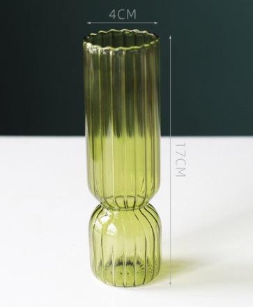 Modern Glass Bubble Vase Art Colored Transparent Small Bottle Decorative Flower Pot - Pacisia