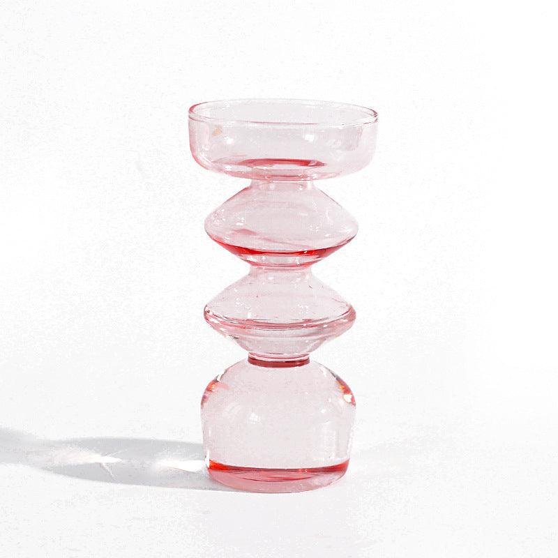 Modern Glass Vase Bubble Vase Art Colored Transparent Small Bottle Decorative Flower Pot - Pacisia