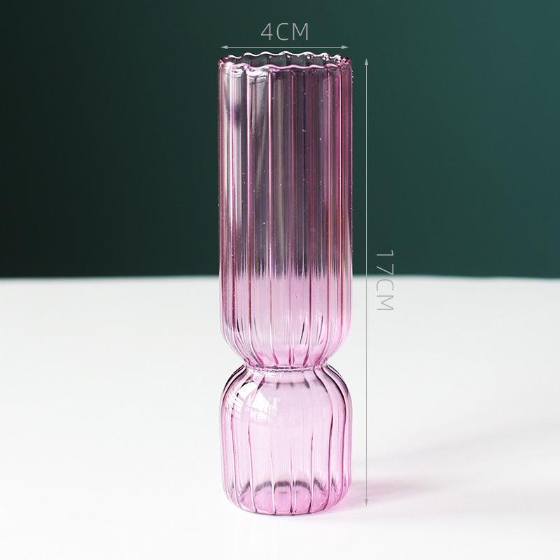 Modern Glass Vase Bubble Vase Art Colored Transparent Small Bottle Decorative Flower Pot - Pacisia