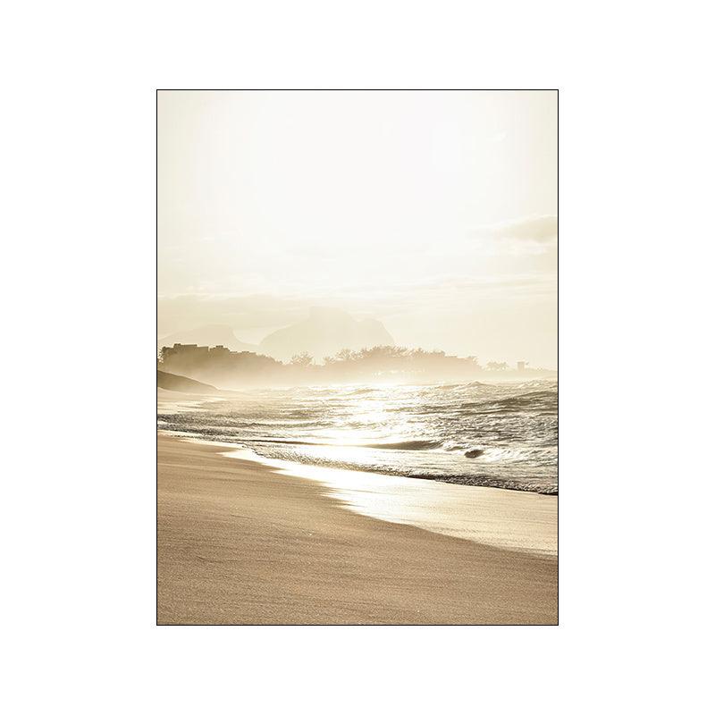 Modern Gold Foil Beach Canvas Art Wall Painting - Pacisia