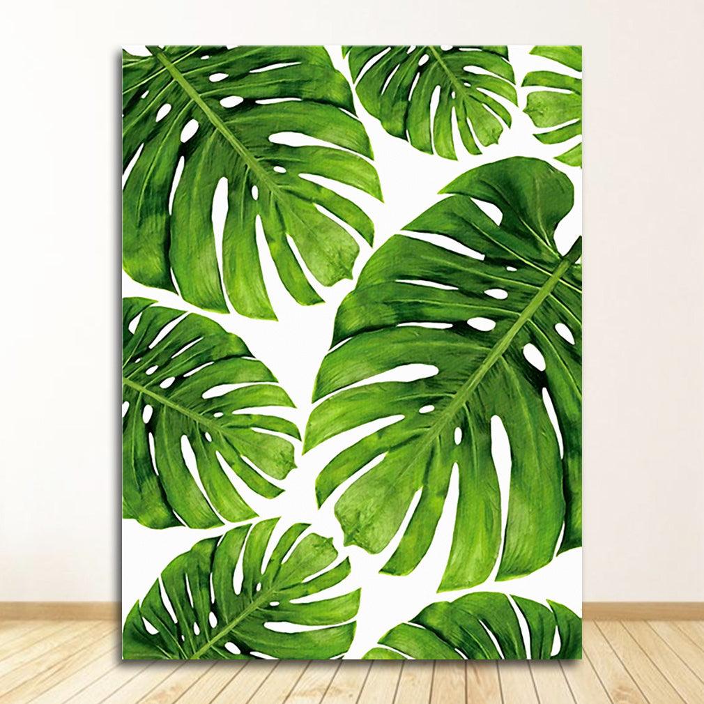 Modern Green Plant Wall Art - Home Decor Canvas Painting - Pacisia