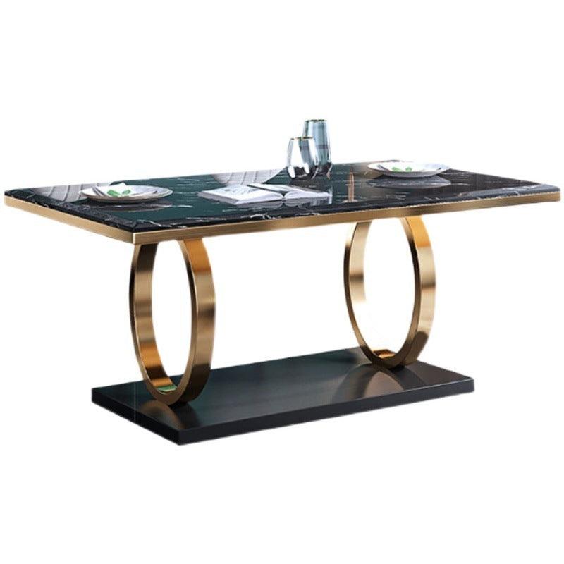 Modern Household Simple Slate Dining Table And Chair Combination - Pacisia