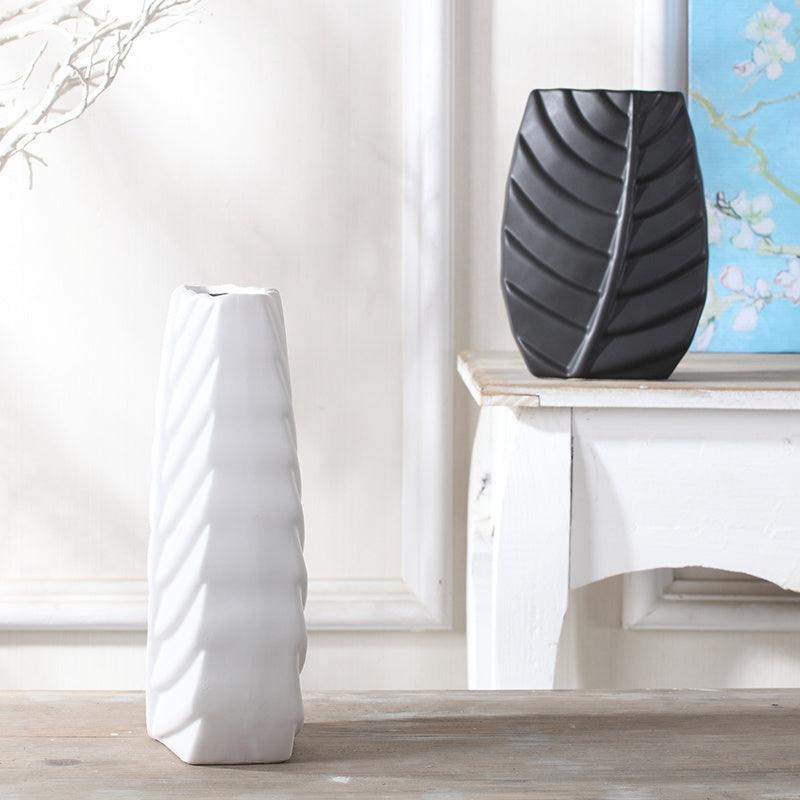 Modern Leaves Shape TV Cabinet Nordic Table Decorations Home Decor Luxury Ceramic Vase - Pacisia