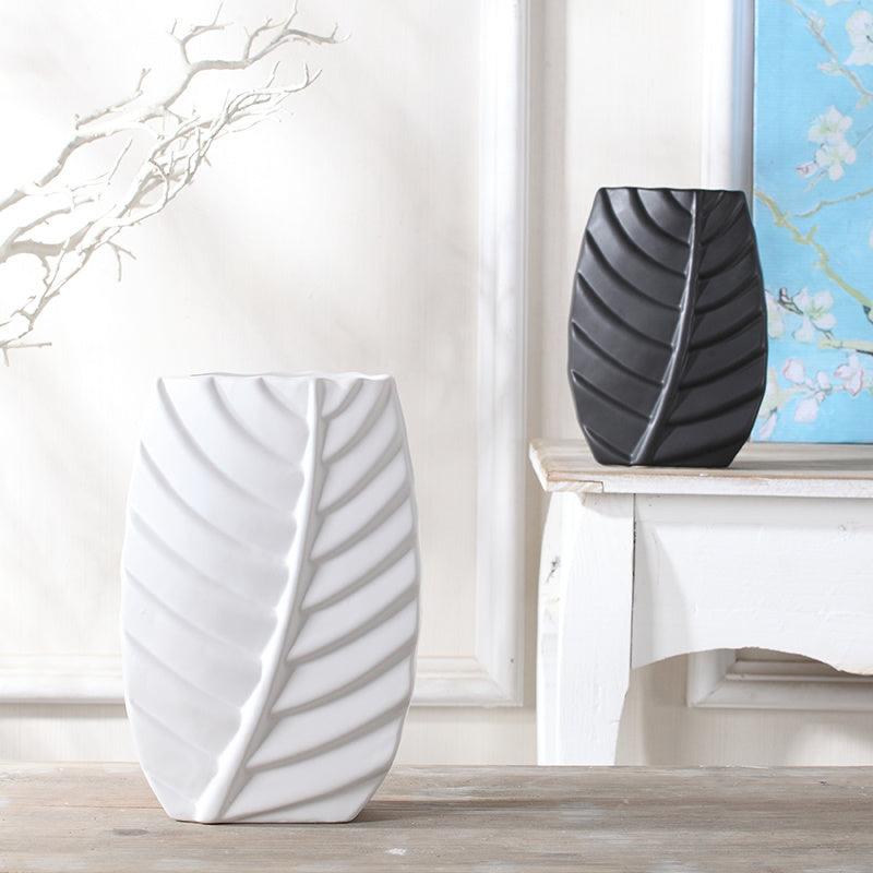 Modern Leaves Shape TV Cabinet Nordic Table Decorations Home Decor Luxury Ceramic Vase - Pacisia