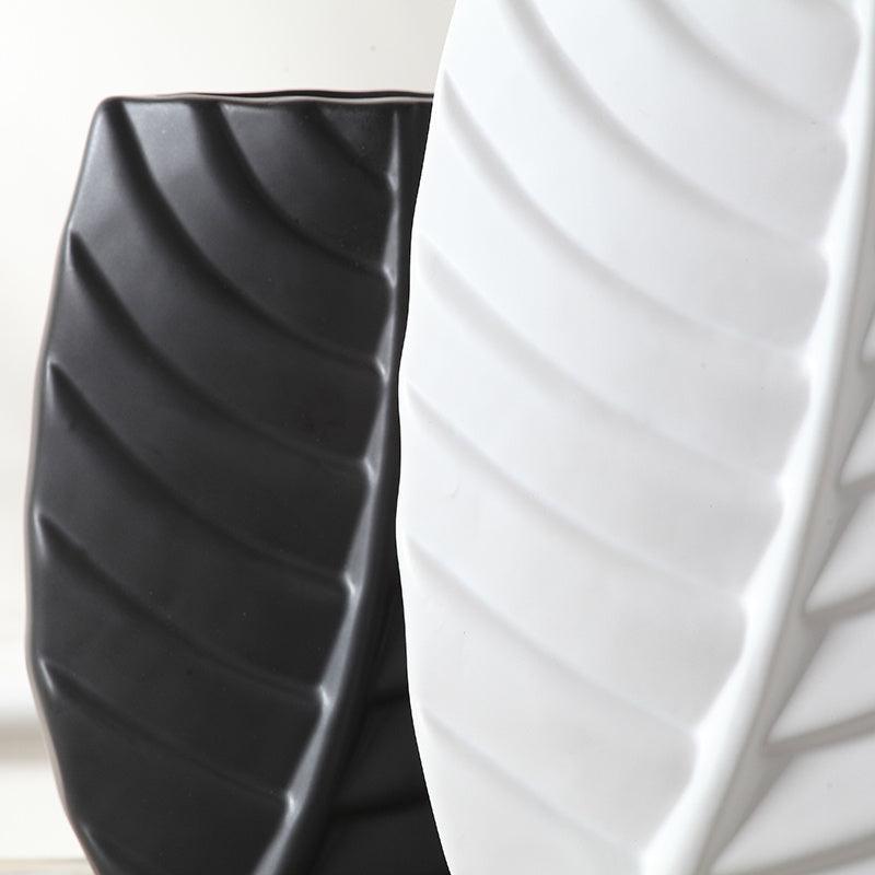 Modern Leaves Shape TV Cabinet Nordic Table Decorations Home Decor Luxury Ceramic Vase - Pacisia